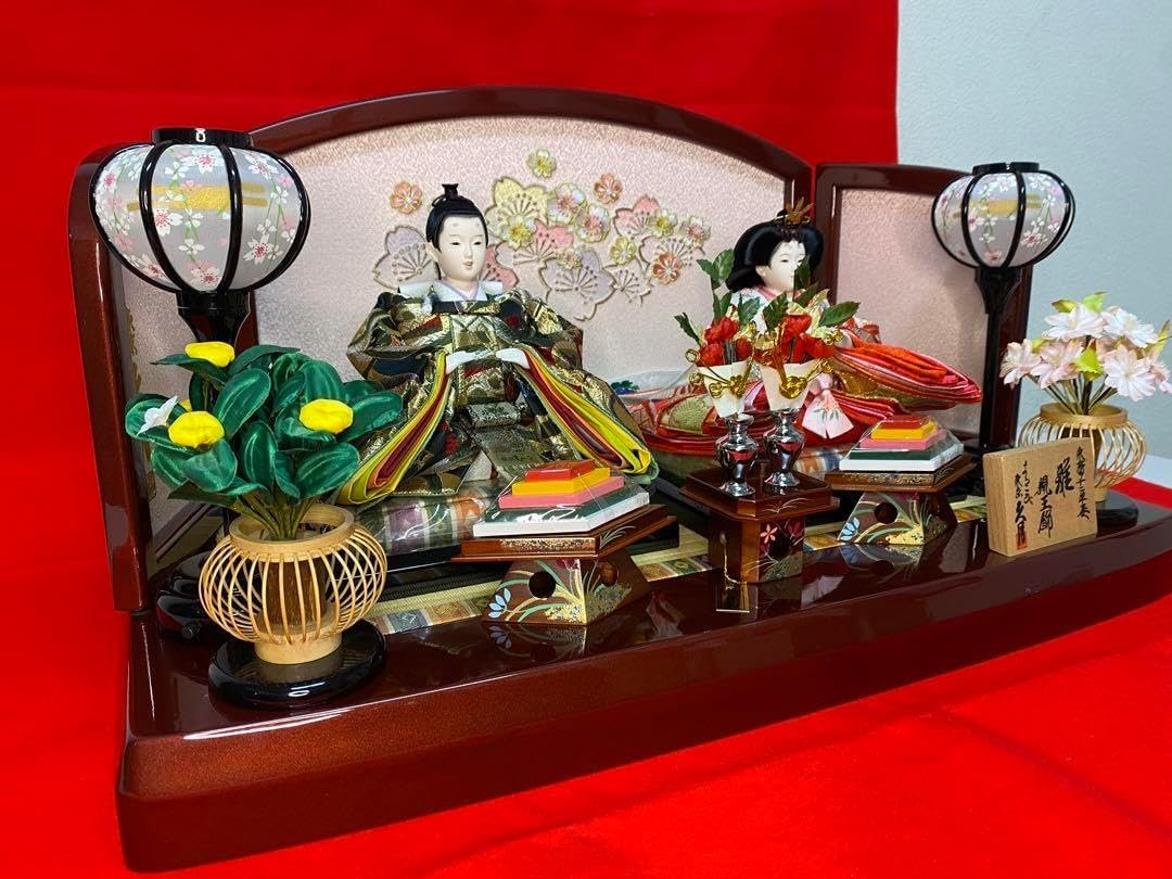 東京久月　雛人形　親王平飾り・間口約６０×奥行約３６×高さ約３０㎝ 東京久月 雛人形 親王平飾り間口約60×奥行約36×高